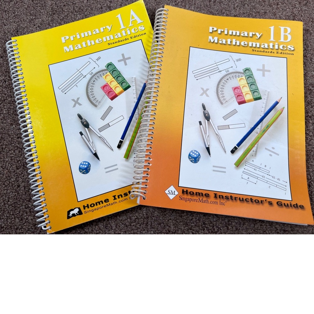 Singapore Math Home Instructor's Guides 1A 1B Standards Edition Yellow Excellent